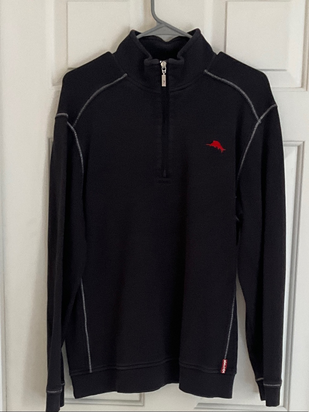 Tommy Bahama Black Relax Quarter-Zip Pullover